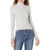 image:imageAmazon Essentials Womens SlimFit Stretchy Layering Long Sleeve Knit Rib Turtleneck Top Available in Plus Size Pack of 2WhiteGrey