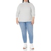 image:imageAmazon Essentials Womens SlimFit Stretchy Layering Long Sleeve Knit Rib Turtleneck Top Available in Plus Size Pack of 2WhiteGrey