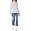 image:imageAmazon Essentials Womens SlimFit Stretchy Layering Long Sleeve Knit Rib Turtleneck Top Available in Plus Size Pack of 2WhiteGrey