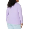 image:imageAmazon Essentials Womens SlimFit Stretchy Layering Long Sleeve Knit Rib Turtleneck Top Available in Plus Size Pack of 2WhitePurple