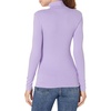 image:imageAmazon Essentials Womens SlimFit Stretchy Layering Long Sleeve Knit Rib Turtleneck Top Available in Plus Size Pack of 2WhitePurple