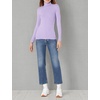 image:imageAmazon Essentials Womens SlimFit Stretchy Layering Long Sleeve Knit Rib Turtleneck Top Available in Plus Size Pack of 2WhitePurple