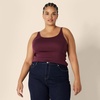 image:imageAmazon Essentials Womens SlimFit Thin Strap Tank TopBurgundyCharcoal Heather