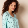 image:imageAmazon Essentials womens 34 Sleeve Button Popover Shirt LooseFit VNeck BlouseAqua Poppy