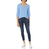 image:imageAmazon Essentials womens 34 Sleeve Button Popover Shirt LooseFit VNeck BlouseFrench Blue