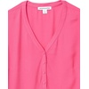 image:imageAmazon Essentials womens 34 Sleeve Button Popover Shirt LooseFit VNeck BlouseHot Pink