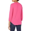 image:imageAmazon Essentials womens 34 Sleeve Button Popover Shirt LooseFit VNeck BlouseHot Pink