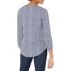 image:imageAmazon Essentials womens 34 Sleeve Button Popover Shirt LooseFit VNeck BlouseNavy White Petal