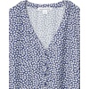 image:imageAmazon Essentials womens 34 Sleeve Button Popover Shirt LooseFit VNeck BlouseNavy White Petal