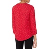 image:imageAmazon Essentials womens 34 Sleeve Button Popover Shirt LooseFit VNeck BlouseRed Leaf