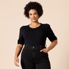 image:imageAmazon Essentials womens Classic Fit Puff Short Sleeve Crewneck TshirtBlack