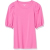image:imageAmazon Essentials womens Classic Fit Puff Short Sleeve Crewneck TshirtBright Pink