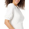 image:imageAmazon Essentials womens Classic Fit Puff Short Sleeve Crewneck TshirtBright White