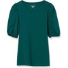 image:imageAmazon Essentials womens Classic Fit Puff Short Sleeve Crewneck TshirtGreen Botanical