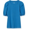 image:imageAmazon Essentials womens Classic Fit Puff Short Sleeve Crewneck TshirtMid Blue