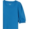 image:imageAmazon Essentials womens Classic Fit Puff Short Sleeve Crewneck TshirtMid Blue