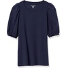 image:imageAmazon Essentials womens Classic Fit Puff Short Sleeve Crewneck TshirtNavy
