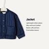 image:imageAmazon Essentials x Sofia Grainge Baby Girls Cotton Sateen Lightweight Printed JacketNavy