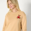 image:imageAmazon Essentials x Sofia Grainge Womens Relaxed Fit Boxy Drop Shoulder Crewneck SweatshirtLight Camel Bear Heart