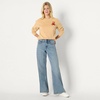 image:imageAmazon Essentials x Sofia Grainge Womens Relaxed Fit Boxy Drop Shoulder Crewneck SweatshirtLight Camel Bear Heart