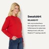 image:imageAmazon Essentials x Sofia Grainge Womens Relaxed Fit Boxy Drop Shoulder Crewneck SweatshirtRed
