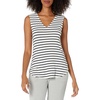 image:imageAmazon Essentials Womens Jersey StandardFit VNeck Tank TopBlack White Stripe