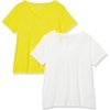 image:imageAmazon Essentials Womens Plus Size ShortSleeve VNeck TShirtWhiteLemon Yellow