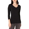 image:imageAmazon Essentials Womens RegularFit 34 Sleeve VNeck TShirt Cotton Modal Blend Jersey Available in Plus Size Multipacks