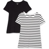 White Mariner Stripe/Black