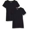 image:imageAmazon Essentials Womens RegularFit ShortSleeve TShirt Crewneck and VNeck OptionsBlack