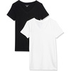 image:imageAmazon Essentials Womens RegularFit ShortSleeve TShirt Crewneck and VNeck OptionsBlackWhite