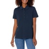 image:imageAmazon Essentials Womens ShortSleeve Polo Shirt Soft Stretch Cotton Jersey Available in Plus SizeNavy