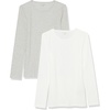 Grey Heather/White