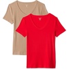Bright Poppy Red/Tan