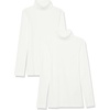 image:imageAmazon Essentials Womens SlimFit Stretchy Layering Long Sleeve Knit Rib Turtleneck Top Available in Plus Size Pack of 2White