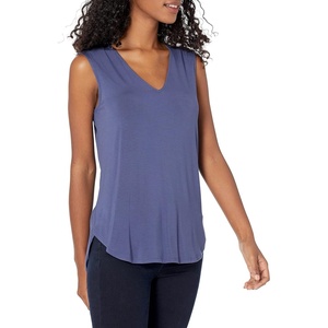 image:imageAmazon Essentials Womens Jersey StandardFit VNeck Tank TopMedium Blue