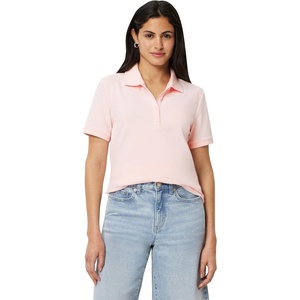 image:imageAmazon Essentials Womens ShortSleeve Polo Shirt Soft Stretch Cotton Jersey Available in Plus SizeLight Pink