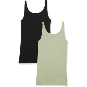 image:imageAmazon Essentials Womens SlimFit Thin Strap Tank TopBlackLight Sage Green