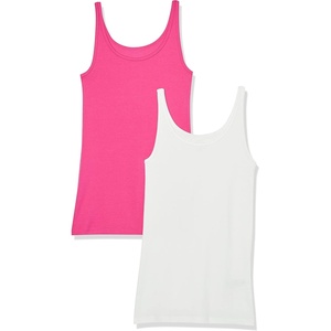 image:imageAmazon Essentials Womens SlimFit Thin Strap Tank TopDark PinkWhite