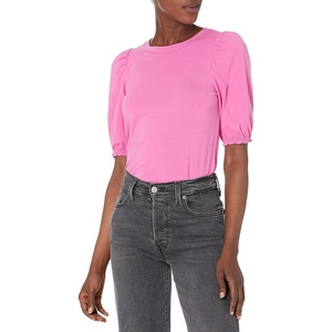 image:imageAmazon Essentials womens Classic Fit Puff Short Sleeve Crewneck TshirtBright Pink