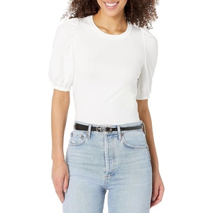 image:imageAmazon Essentials womens Classic Fit Puff Short Sleeve Crewneck TshirtBright White