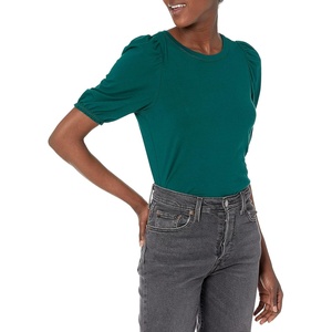 image:imageAmazon Essentials womens Classic Fit Puff Short Sleeve Crewneck TshirtGreen Botanical