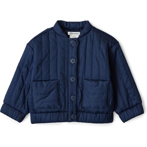 image:imageAmazon Essentials x Sofia Grainge Baby Girls Cotton Sateen Lightweight Printed JacketNavy