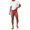 image:imageAmazon Essentials Mens Breathable Ribbed Knit Briefs with Elasticized WaistbandGreyRedWhite