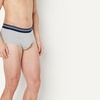 image:imageAmazon Essentials Mens Breathable Ribbed Knit Briefs with Elasticized WaistbandLight Grey Heather