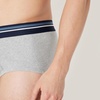 image:imageAmazon Essentials Mens Breathable Ribbed Knit Briefs with Elasticized WaistbandLight Grey Heather