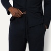 image:imageAmazon Essentials Mens CottonModal Pajama Set Long Sleeve ButtonDown Top with PantsBlack