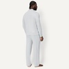 image:imageAmazon Essentials Mens CottonModal Pajama Set Long Sleeve ButtonDown Top with PantsLight Grey Heather