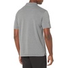 image:imageAmazon Essentials Mens Moisture Wicking Golf Polo Shirt Short Sleeve SlimFit QuickDryMedium Gray Heather Stripe