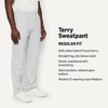 image:imageAmazon Essentials Mens Regular Fit French Terry Open Bottom SweatpantsLight Grey Heather